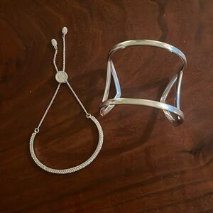 Two silver bracelets